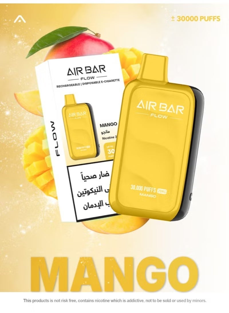 Air Bar Flow Mango 30000 Puffs 20mg Rechargeable Disposable Vape - Image 2